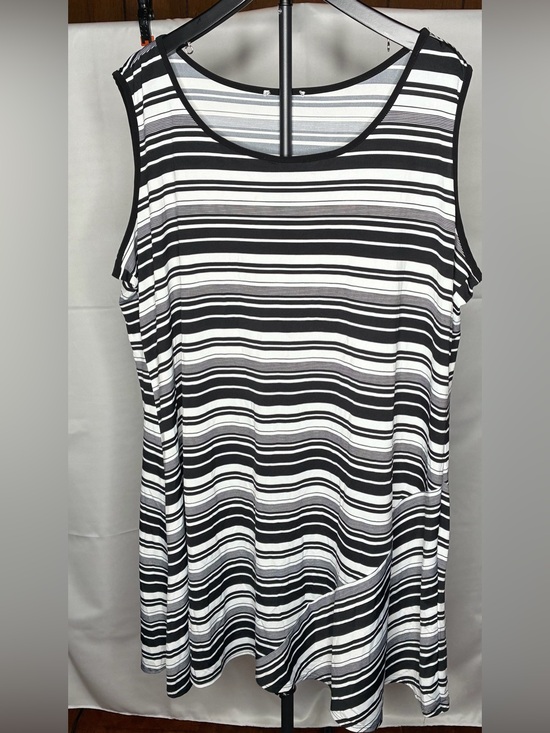 Dresses & Skirts - Sleeveless Black & White Striped Women’s Dress